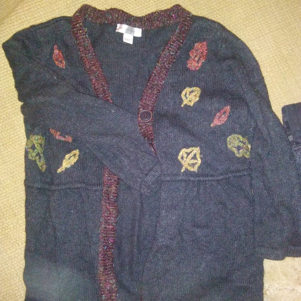 Christopher & Banks Leaf Sweater